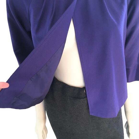 NEW JONES NEW YORK Collection Cotton Silk Top Button Jacket in Purple SZ 6 - Picture 4 of 10